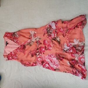 Express Orange Floral Dress